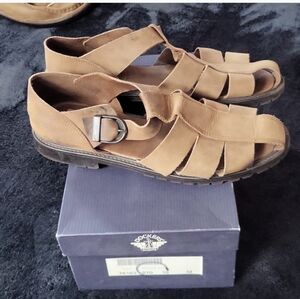 Dockers Men's Tan Brown Leather Fisherman Sandals